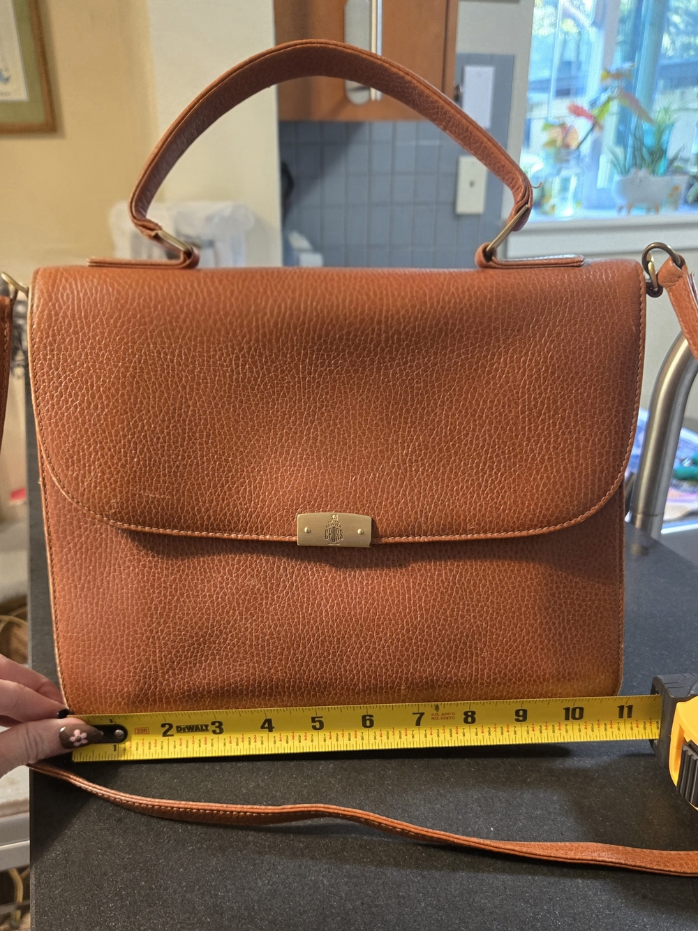 Mark Cross Tan Leather Top-Handle Women's Bag